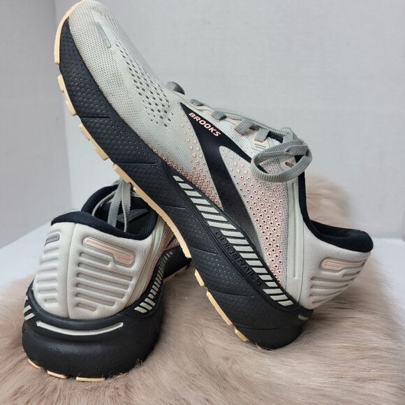 Brooks Womens Adrenaline GTS 22 Running Shoe Gray(missing insole) Size 9 - Picture 6 of 9